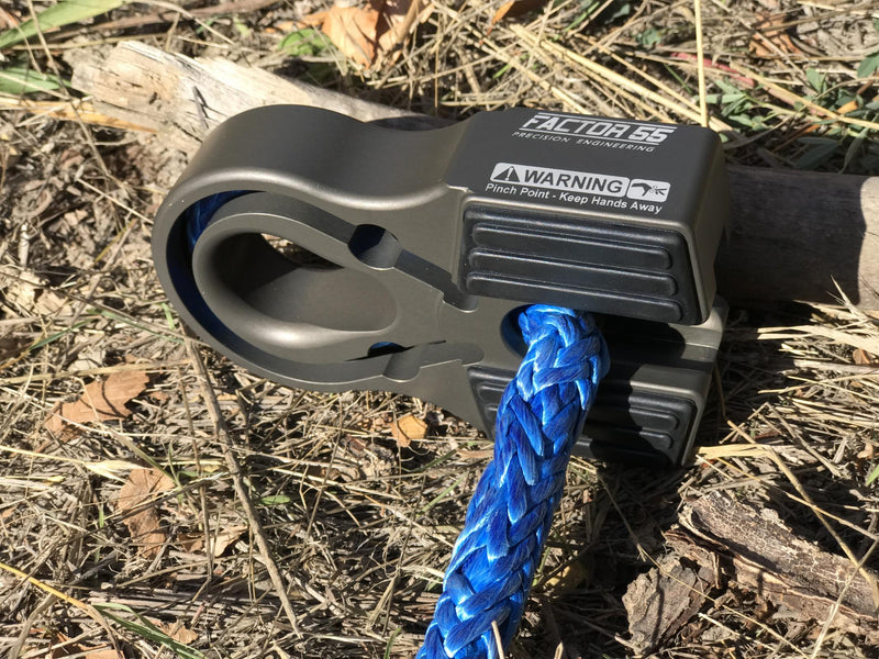 Winch Line Shackle Mount Splice On Foldable Gray Factor 55