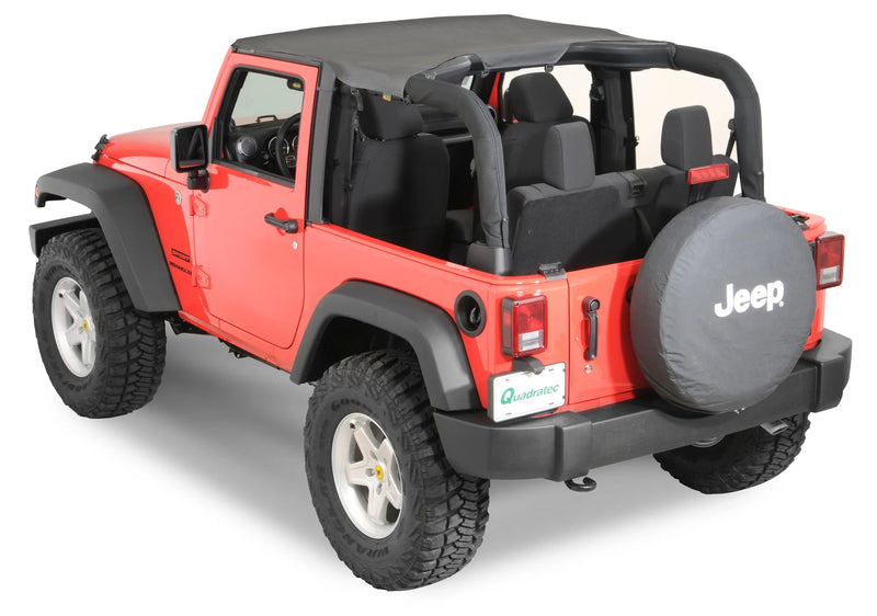 QuadraTop 11022.2435 Bimini Top in Black Diamond for 07-18 Jeep Wrangler JK 2 Door