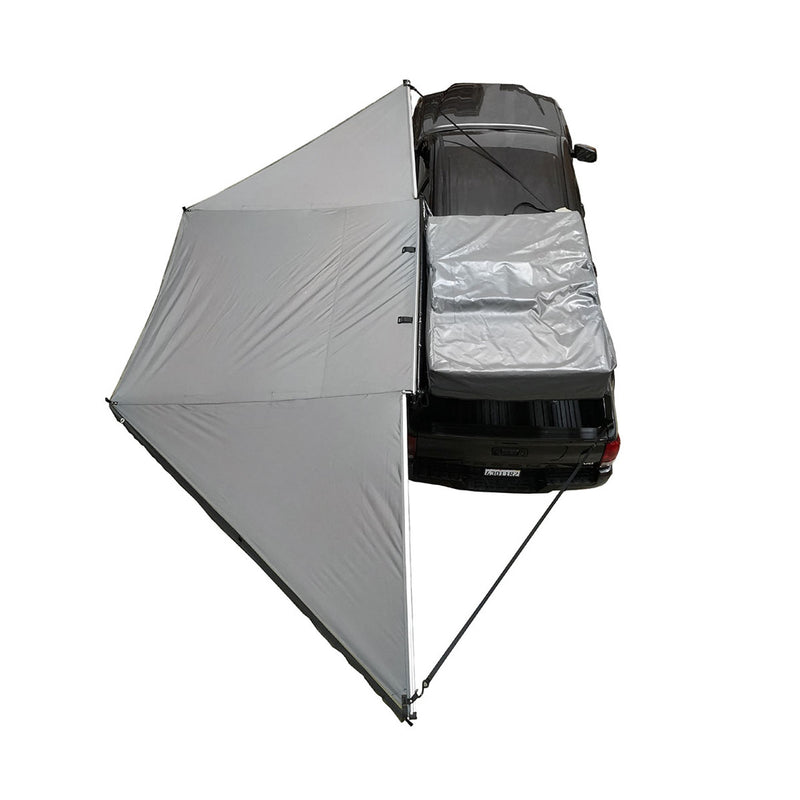 Awning 180 Degree Dark Gray Cover With Black Cover Universal Nomadic Overland Vehicle Systems