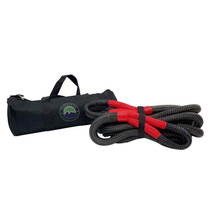 Brute Kinetic Recovery Strap 1 Inch x 30 Feet With Storage Bag - 30 Percent stretch Overland Vehicle Systems