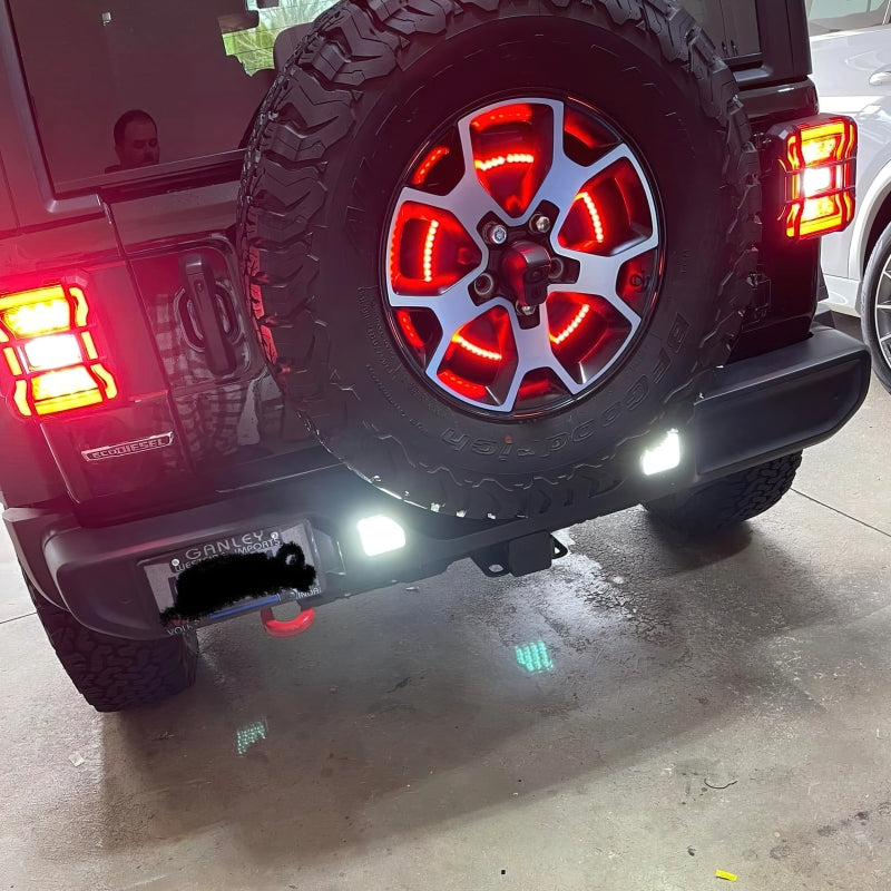 Oracle Rear Bumper LED Reverse Lights for Jeep Wrangler JL - 6000K SEE WARRANTY