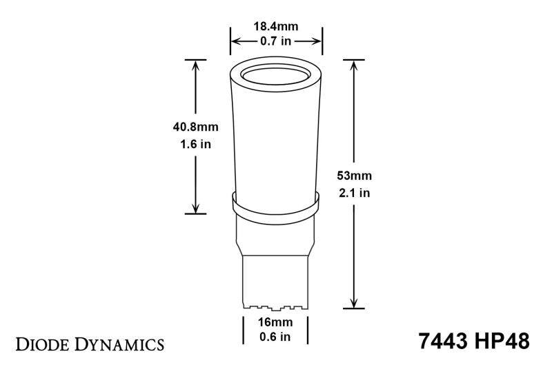 Diode Dynamics 7443 LED Bulb HP48 LED - Red (Pair)