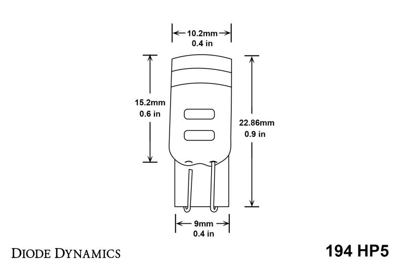 Diode Dynamics 194 LED Bulb HP5 LED - Blue (Pair)