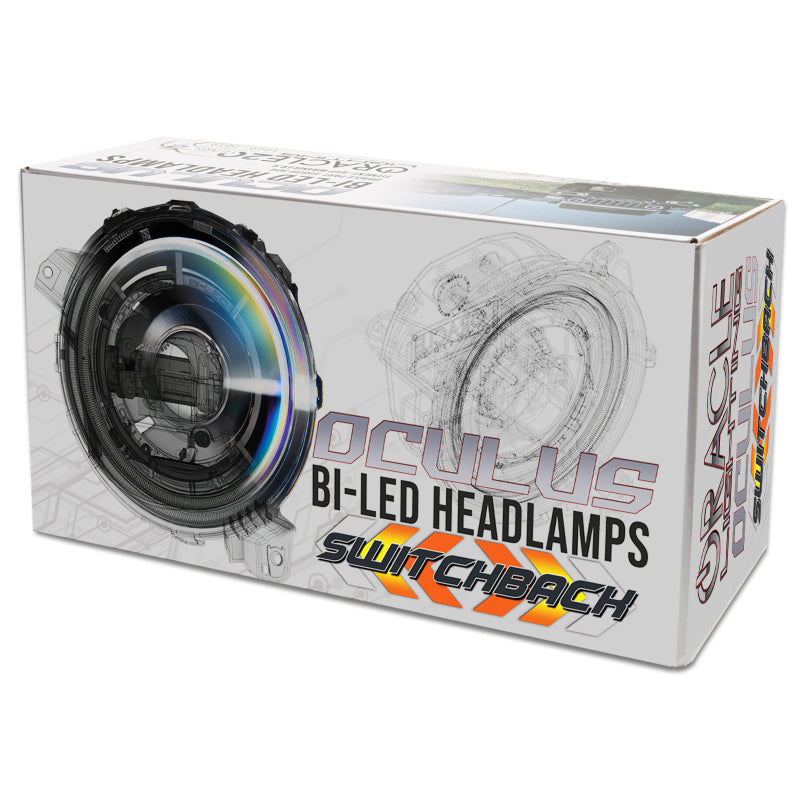 Oracle Jeep JL/Gladiator JT Oculus Bi-LED Projector Headlights - Amber/White Switchback SEE WARRANTY