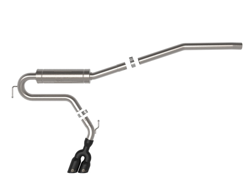 aFe Rebel Series 2.5in 409 SS Cat-Back Exhaust w/ Black Tip 2022 Ford Maverick