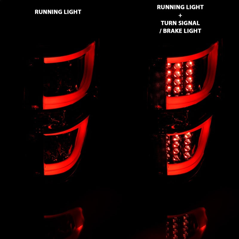 ANZO 2009-2013 Ford F-150 LED Taillights Smoke