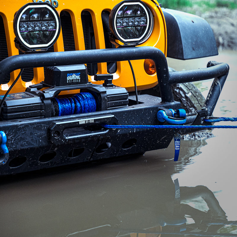 Borne Off-Road 12K Winch - Blue Synthetic Rope