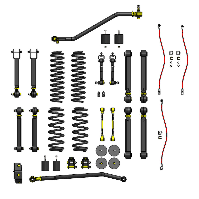 TJ Jeep Lift Kit 4 Inch Jeep TJ Lift Kit For 97-06 Wrangler TJ/LJ Clayton Offroad