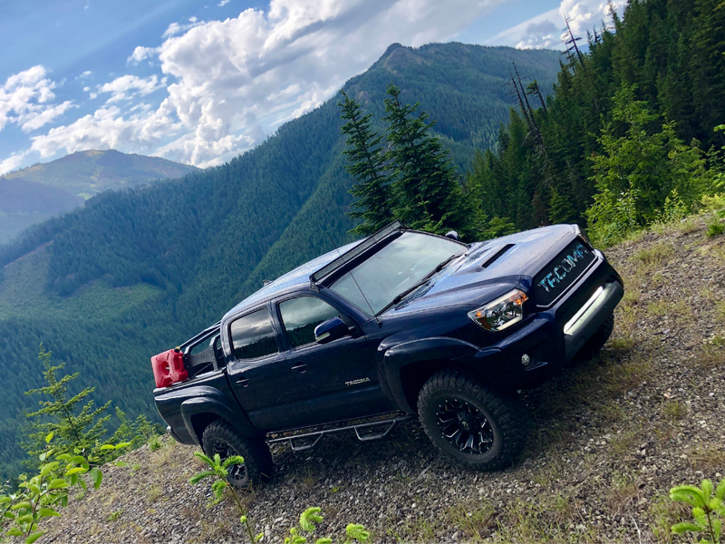 05-15 Tacoma 32 Inch Lower Bumper Flush LED Light Bar Brackets Kit 5D Optic 32 inch OSRAM LED Bar Combo Beam No Switch Cali Raised LED