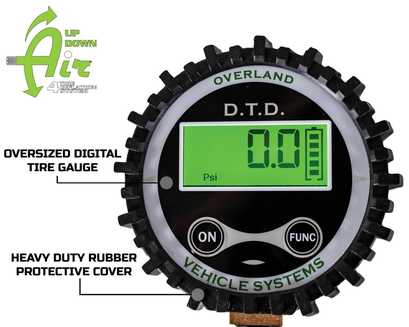 Digital Tire Tire Deflator with Valve Kit & Storage Bag Universal Overland Vehicle Systems