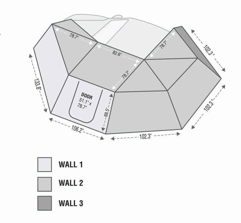 Nomadic 270 Drivers Side Awning Wall 1 Overland Vehicle Systems