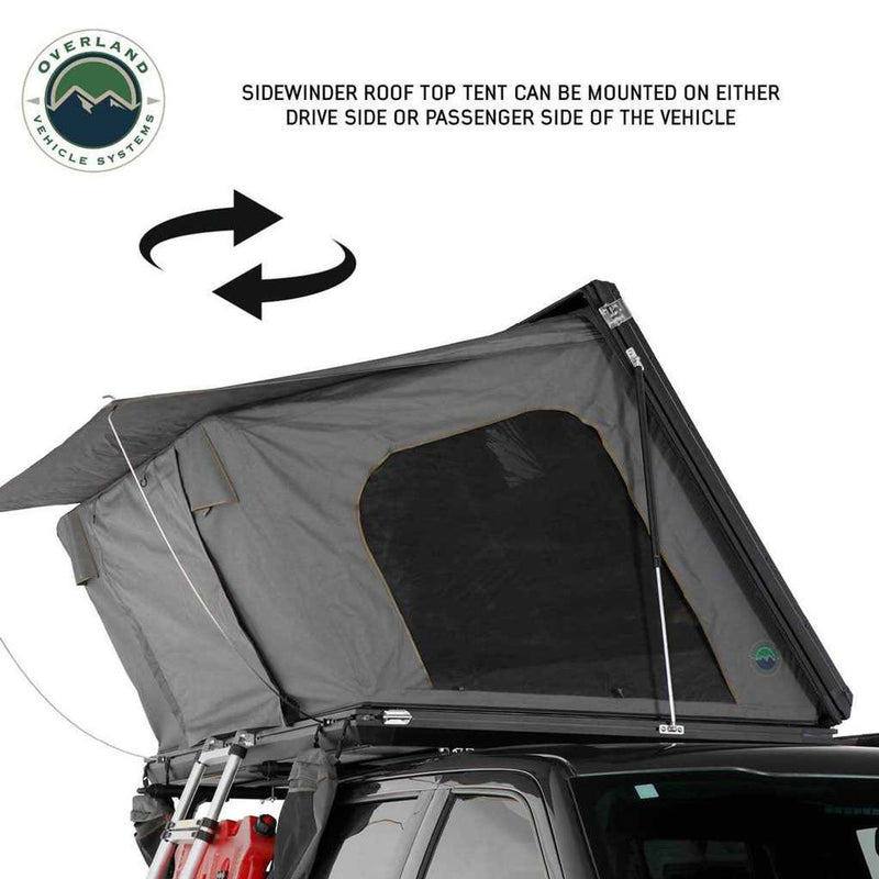 Aluminum Clam Shell Roof Top Tent Sidewinder Side Opening Overland Vehicle Systems