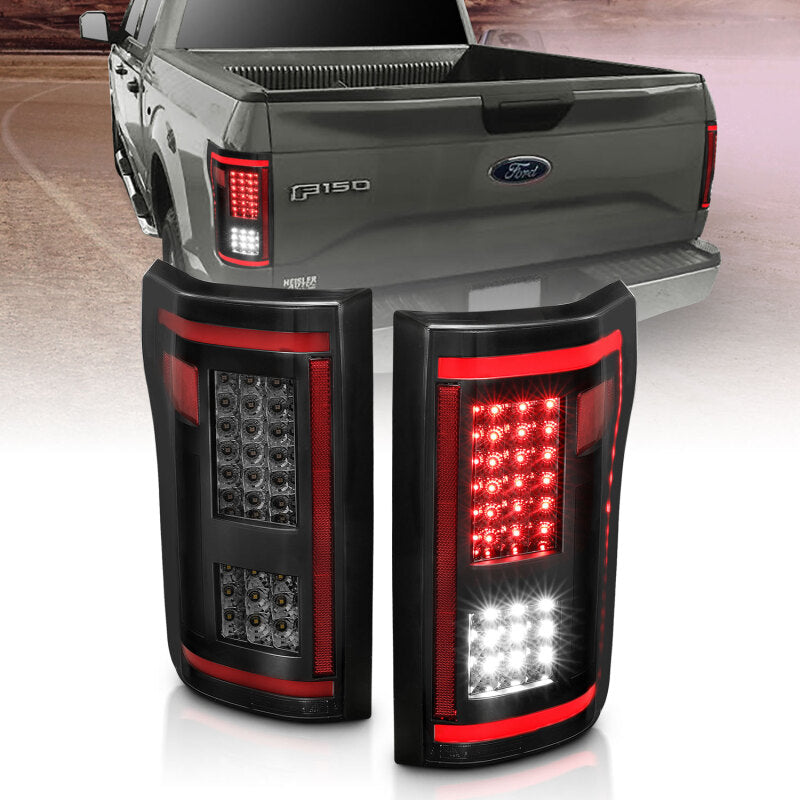 ANZO 15-17 Ford F-150 LED Taillights - Smoke