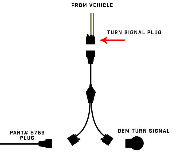 Oracle Wrangler JK Switchback Turn Signal Y Splitter Adapter (Single) SEE WARRANTY