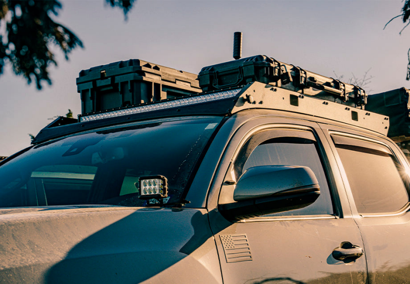 Cali Raised 05-23 Toyota Tacoma Premium Roof Rack-Tall Switch/Wiring/No Switch/Light Kit