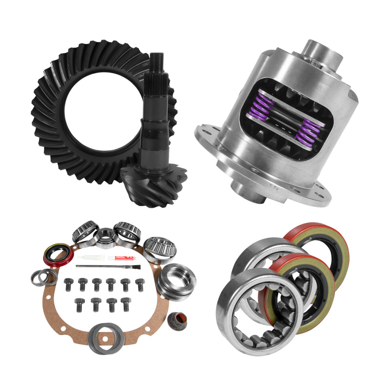 Yukon 8.8in Ford 3.73 Rear Ring & Pinion Install Kit 31 Spline Positraction 2.53in Axle Bearings