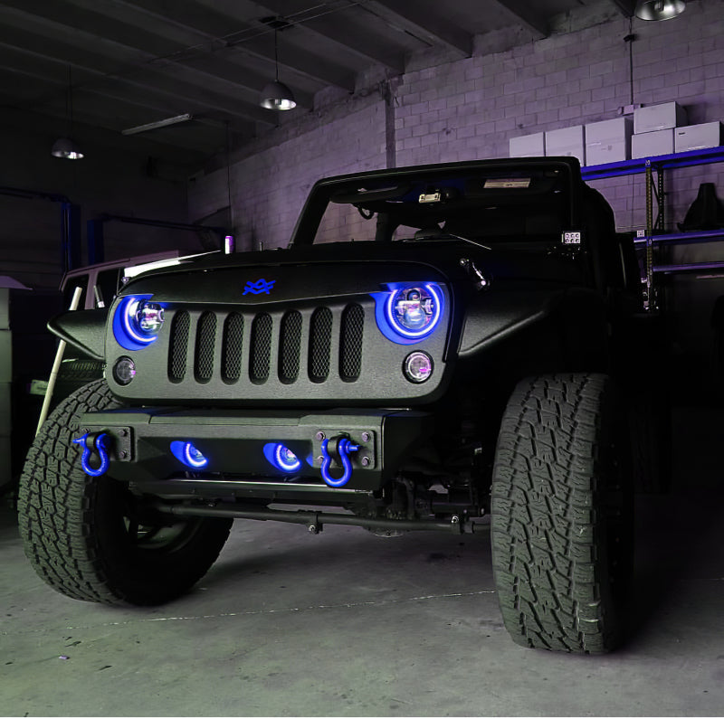 Oracle 7in High Powered LED Headlights - Black Bezel - ColorSHIFT No Controller SEE WARRANTY