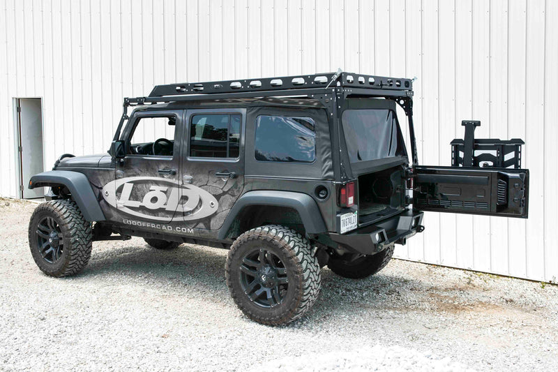 LOD JK Destroyer Shorty Rear Bumper w/ Tire Carrier 2007-2017