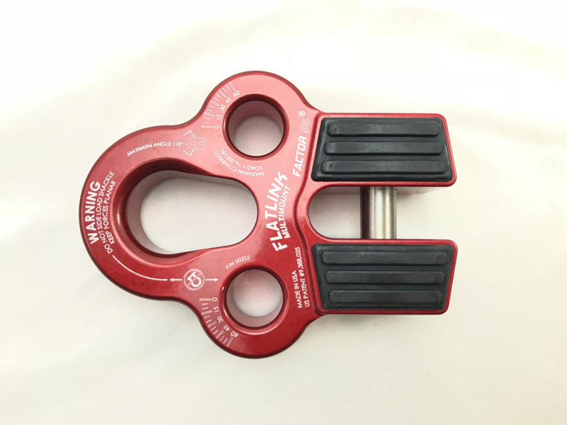 Winch Line Shackle Mount Foldable Flatlink Multimount Red Factor 55