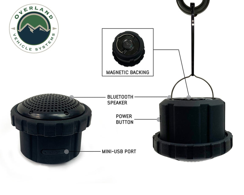 Solar Camping Light Pods & Speaker Universal Wild Land Overland Vehicle Systems