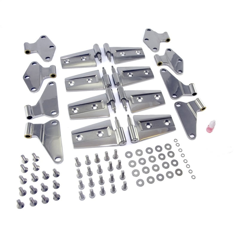 Rugged Ridge 07-18 Jeep Wrangler JKU Stainless Steel Door Hinge Kit