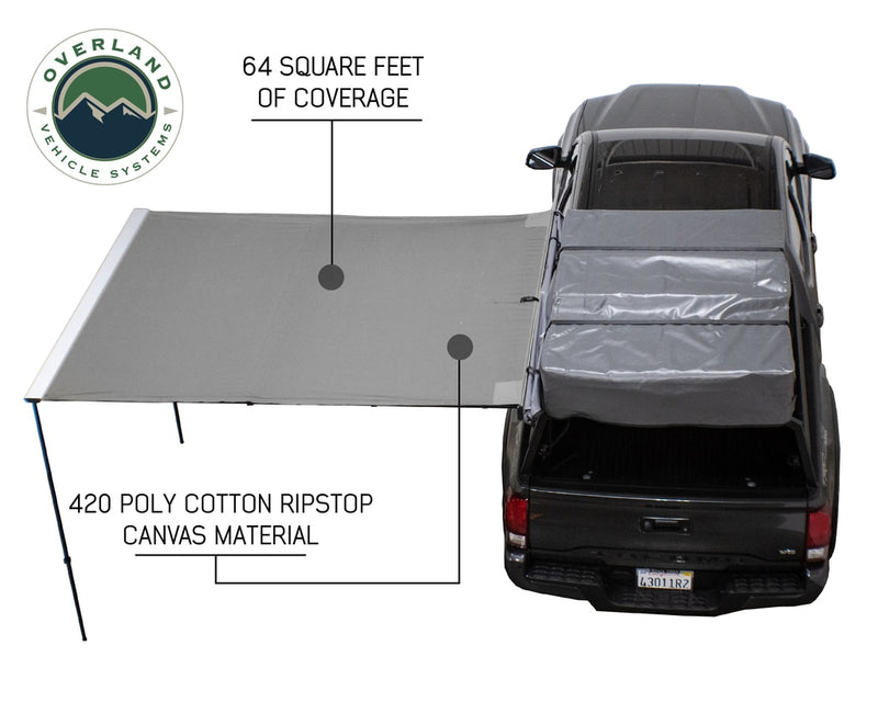 Awning 2.5-8.0 Foot With Black Cover Universal Nomadic Overland Vehicle Systems