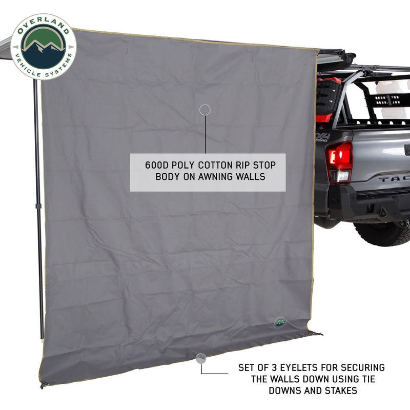 Nomadic 6.5 Foot Awning Shade Wall Overland Vehicle Systems