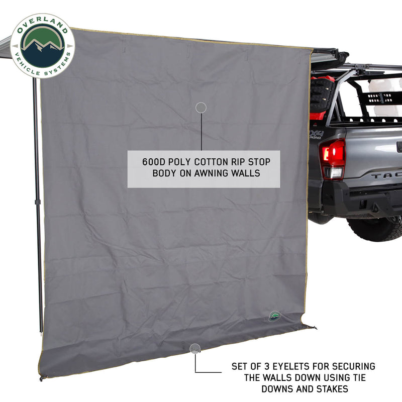 Nomadic 6.5 Foot Awning Side Shade Wall Overland Vehicle Systems