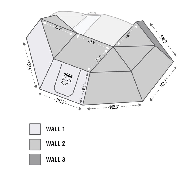 Nomadic 270 Drivers Side Awning Wall 3 Overland Vehicle Systems