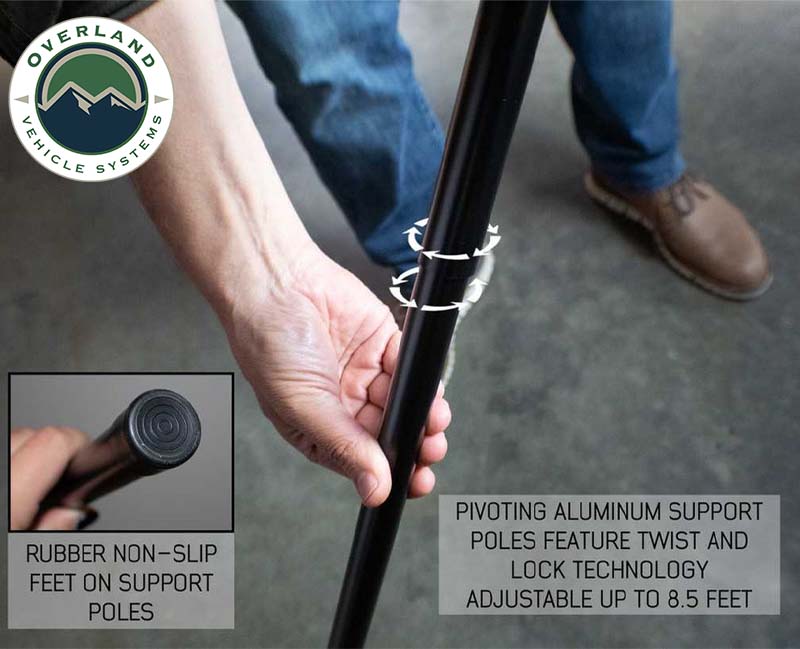 HD Nomadic 180 Awning Poles 3.0 Meter 4 Piece Kit