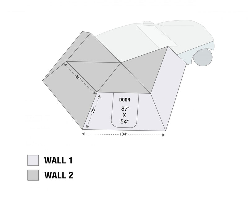 Nomadic 270 LT Awning Wall 2 Passenger Side Overland Vehicle Systems