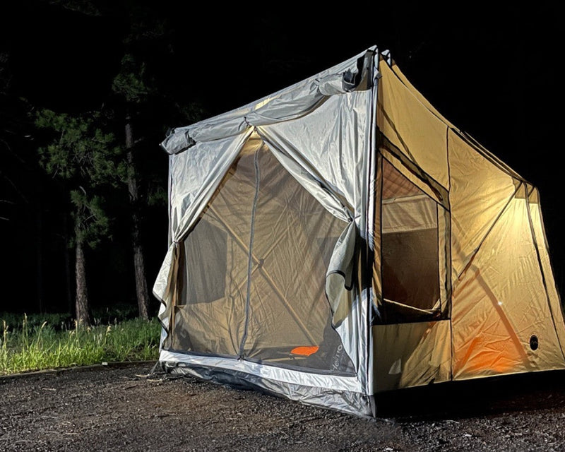 Portable Safari Tent - Quick Deploying Gray Ground Tent Overland Vehicle Systems