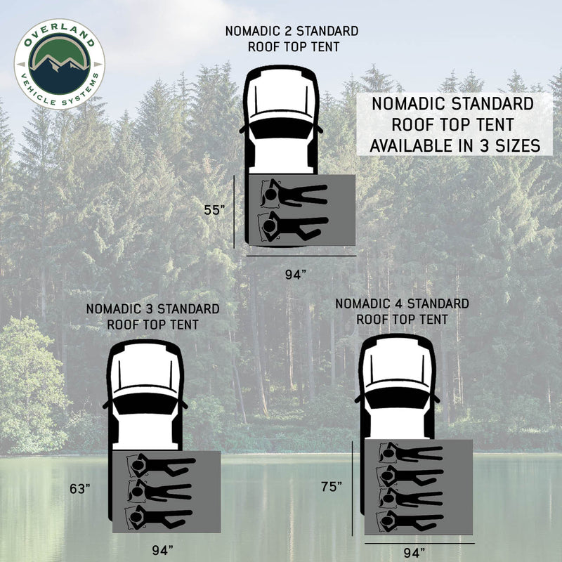 Nomadic 2 Standard Roof Top Tent Overland Vehicle Systems