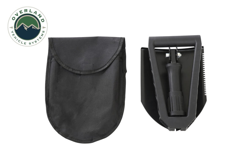 Multi Functional Military Style Utility Shovel with Nylon Carrying Case Overland Vehicle Systems