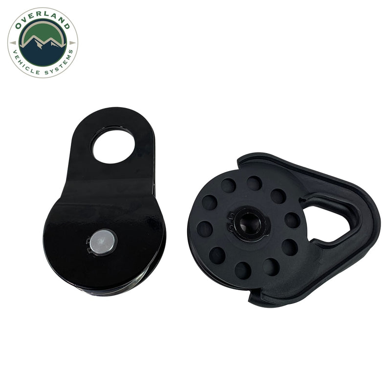 Snatch Block Heavy Duty Matte Black Steel Overland Vehicle Systems