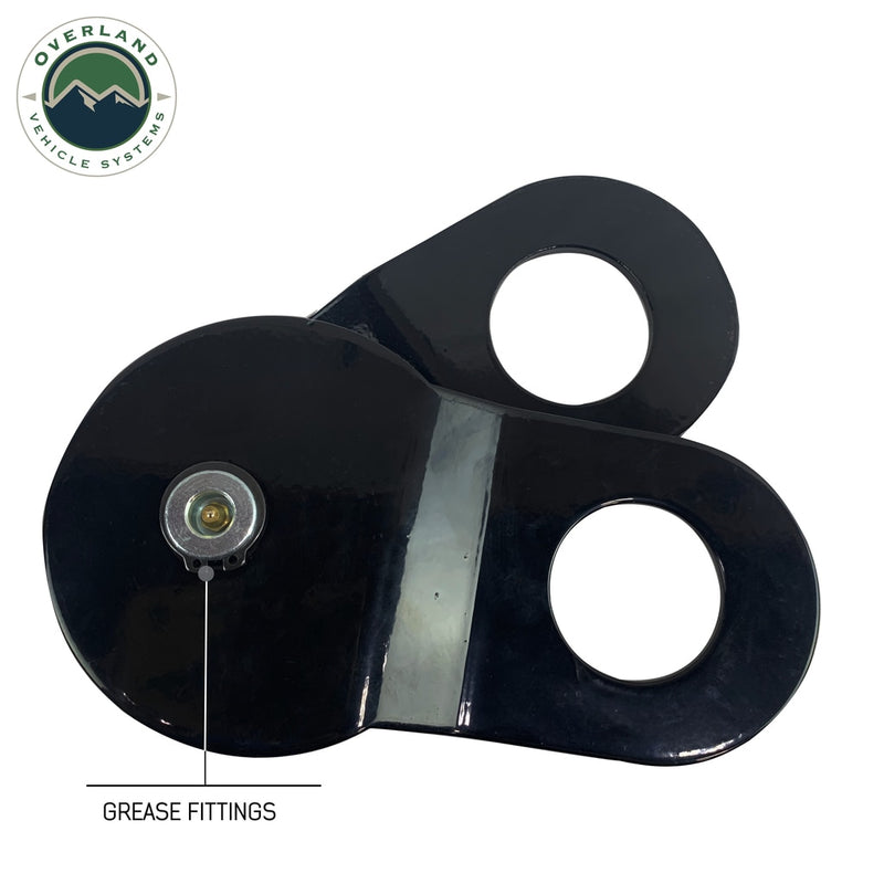 Snatch Block Black 30,000 Lb Breaking Strength Standard Universal Overland Vehicle Systems