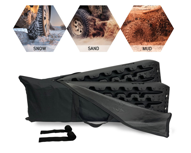 Recovery Ramp With Pull Strap and Storage Bag Black/Black Overland Vehicle Systems