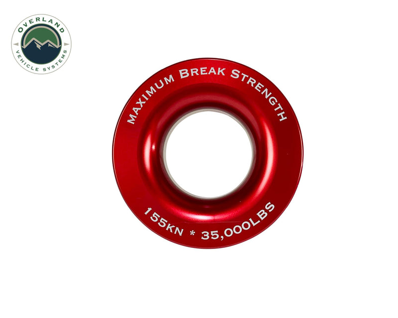 Recovery Ring 2.5 Inch 10,000 lb. Red With Storage Bag Overland Vehicle Systems