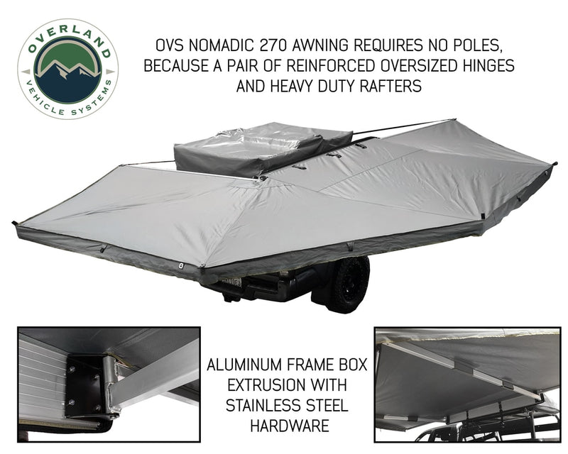 Awning 270 Degree Awning and Wall 1, 2, & 3, W/Mounting Brackets Passenger Side Nomadic Overland Vehicle Systems