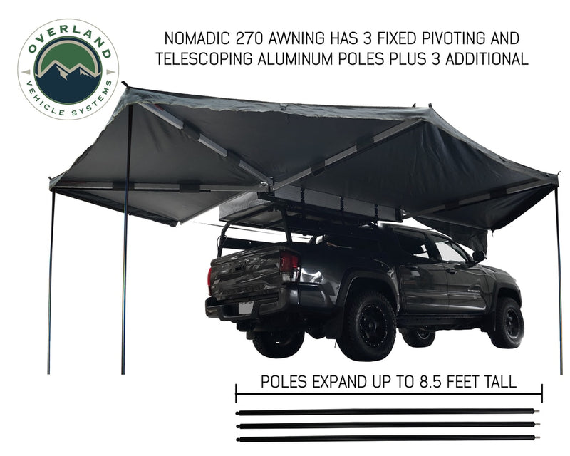 Awning 270 Degree Awning and Wall 1, 2, & 3, W/Mounting Brackets Passenger Side Nomadic Overland Vehicle Systems