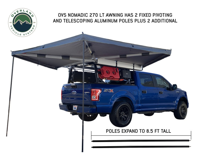 Nomadic 270 LT Passenger Side Awning With Bracket Kit Overland Vehicle Systems