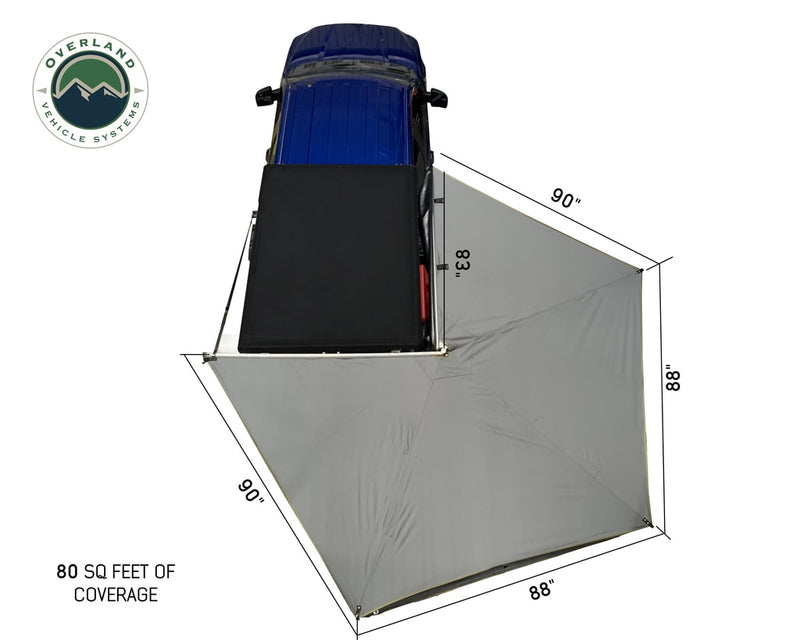 Nomadic 270 LT Passenger Side Awning With Bracket Kit Overland Vehicle Systems