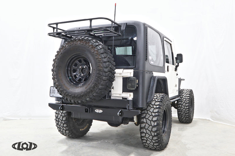 LoD Offroad JBC9621 Destroyer Expedition Series Rear Bumper w/ Tire Carrier for 87-06 Jeep Wrangler YJ, TJ, & Unlimited