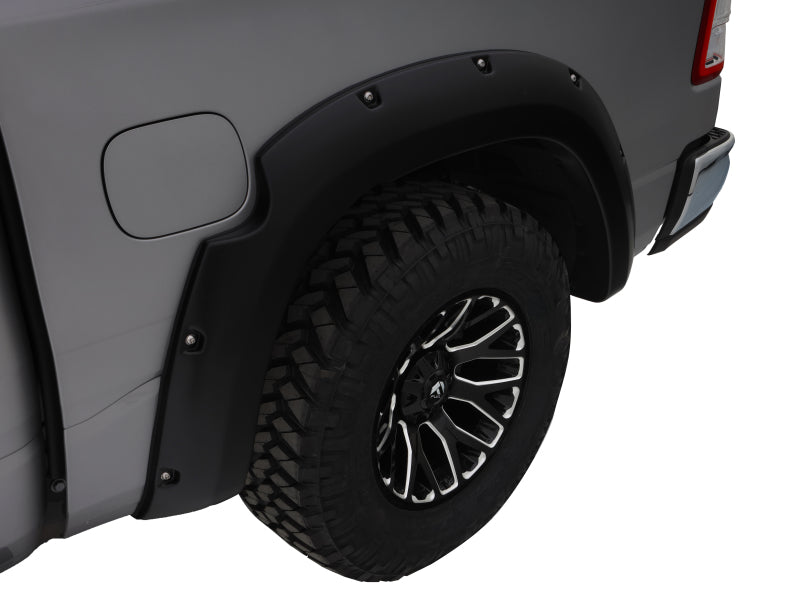 Bushwacker 19-22 Ram 1500 (Excl. Rebel/TRX) 76.3 & 67.4in Bed Pocket Style Flares 4pc Set - Black