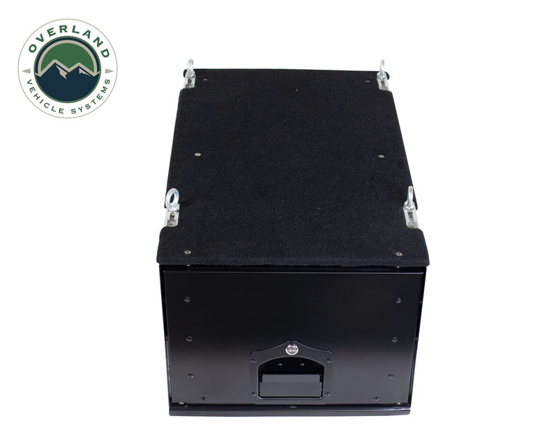 Cargo Box With Slide Out Drawer Size Black Powder Coat Universal Overland Vehicle Systems