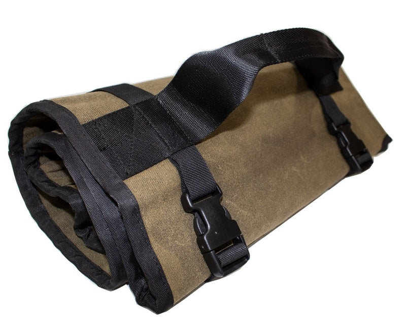 Rolled Bag General Tools With Handle And Straps Brown 16 LB Waxed Canvas Canyon Bag Universal Overland Vehicle Systems