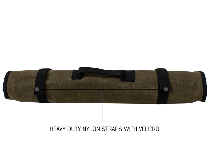 Rolled Tool Bag Socket With Handle And Straps 16 Lb Waxed Canvas Universal Overland Vehicle Systems