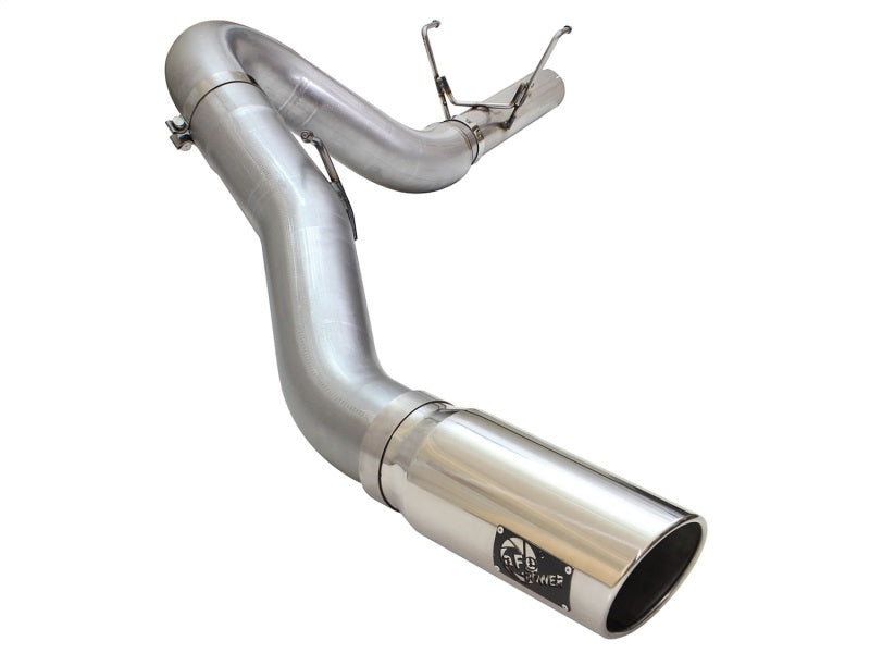 aFe MACHForce XP Exhaust Large Bore 5in DPF-Back Alu. 13-15 Dodge Trucks L6-6.7L (td) *Polish Tip