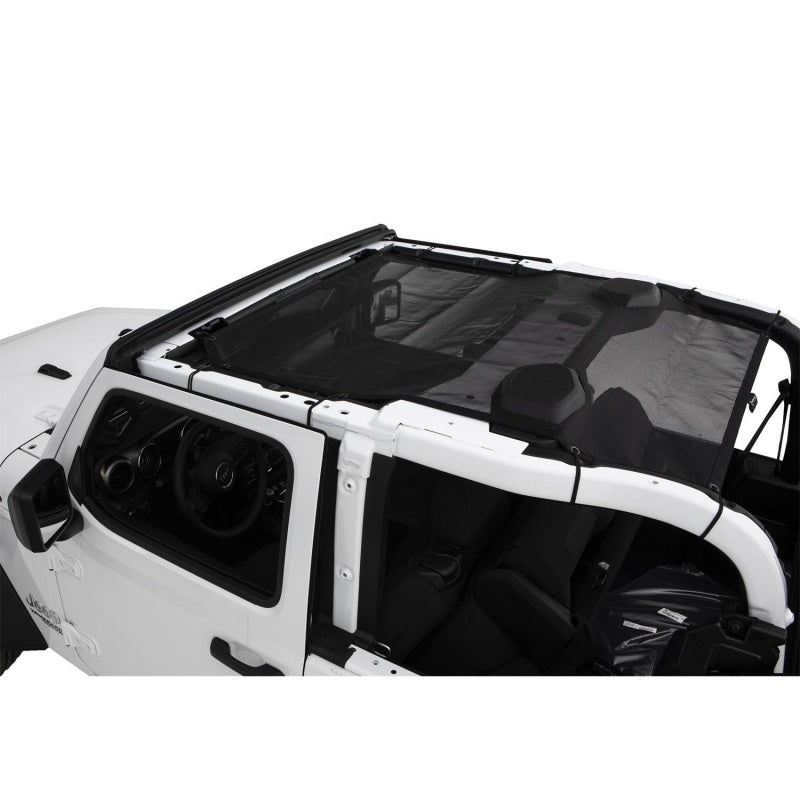 Rampage 2018-2019 Jeep Wrangler(JL) Sport 2-Door Mesh Shade Top - Black