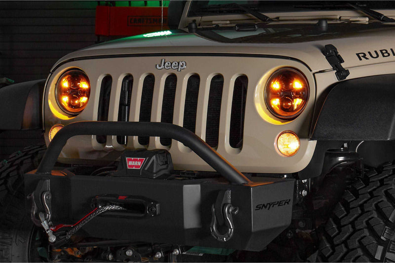 Morimoto Sealed7 LED Headlights LF516; Black Housing; Clear Lens (07-18 Jeep Wrangler JK)